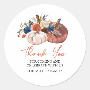 Floral Pumpkins autumn fall Sticker
