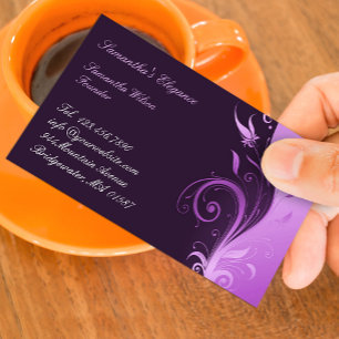 Floral Purple Business Card