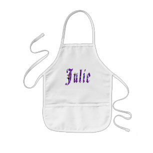 Floral Purple Julie Name, Kids Apron