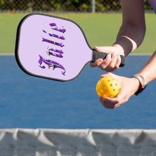 Floral Purple Julie Name, Pickleball Paddle