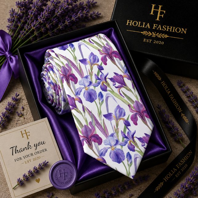 Floral Purple Lavender Neck Tie (Creator Uploaded)