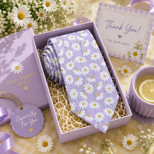 Floral Purple Lavender Neck Tie