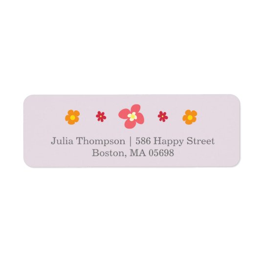 Floral Purple Return Address Labels