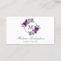 Floral Purple Violet Hair Stylist Appointment M
