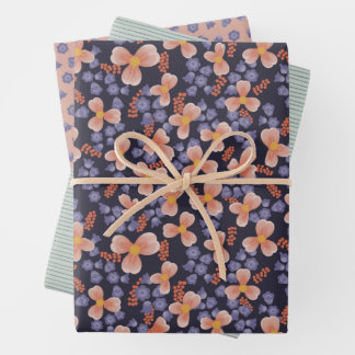 Floral Purple wrapping paper