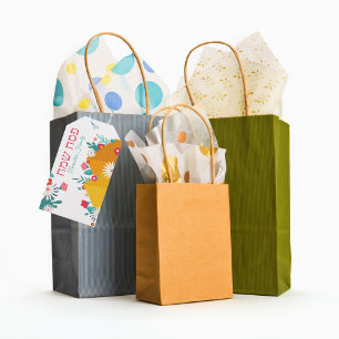 Floral Pyramids Jewish Hebrew Pesach Passover Gift Tags
