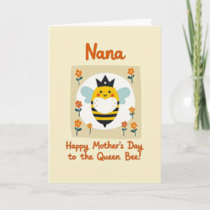 Floral Queen Bee Mother Card