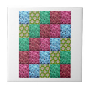 floral quilt design tile