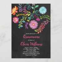 Floral Quinceanera Birthday Fiesta Mexican