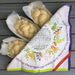 Floral Quirky Name Yehi Ratzon Challah Dough Cover Napkin<br><div class="desc">New Florals- in today's colors. By popular demand, we've created this design favorite in a 'Yehi Ratzon' version. Includes the Full Blessing. And because your challah is a work of art, this design has space to sign your name with a flourish!. Baking enthusiasts: Express yourself & show off your personal...</div>