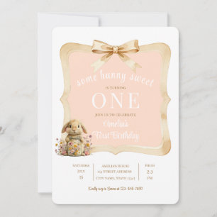 Floral Rabbit Girl Party Template