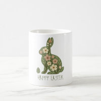 Floral Rabbit & Nature Eggs – Funny Easter Vibes