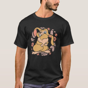 Floral Rabbit Owner Pet Animal Lover Cute Bunny T-Shirt