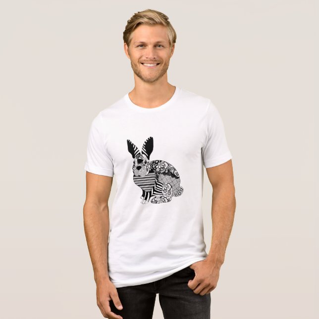 Floral Rabbit Tri-Blend Shirt (Front Full)