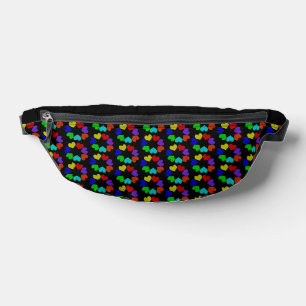 Floral Rainbow Love Hearts Patterned Fanny Pack