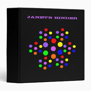 Floral Rainbow Spots Custom Binder