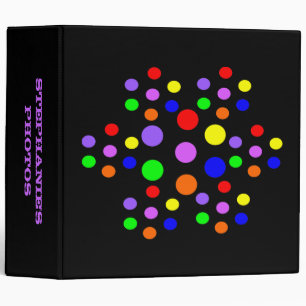 Floral Rainbow Spots Custom Photo Album Binder