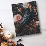 Floral Raven Crow Gothic  Postcard<br><div class="desc">This design was created through digital art. It may be personalized by clicking the customize button and changing the colour, adding a name, initials or your favourite words. Contact me at colorflowcreations@gmail.com if you with to have this design on another product. See more of my creations or follow me at...</div>