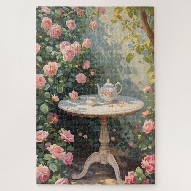 Floral Reading Nook Jigsaw Puzzle (Vertical)