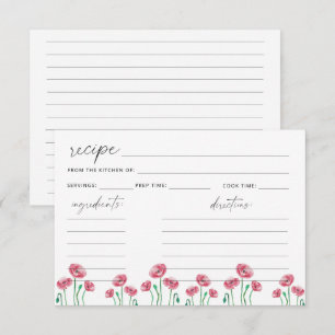 Floral recipe card
