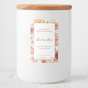 Floral red brown ingredients product    food label