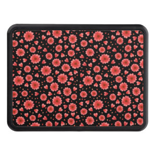 Floral Red Flowers Pattern-23321 Trailer Hitch Cover