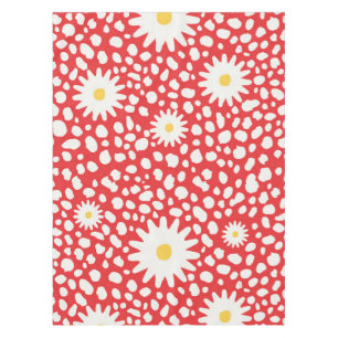 Floral Red Pattern Tablecloth