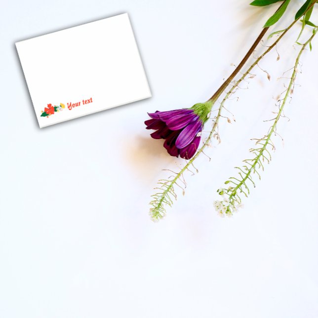 Floral  red poppie post-it notes (Creator Uploaded)