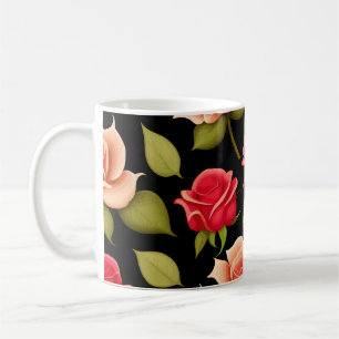 Floral Red Roses Coffee Mug