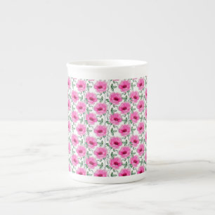 Floral Red Roses Pattern-5550 Bone China Mug