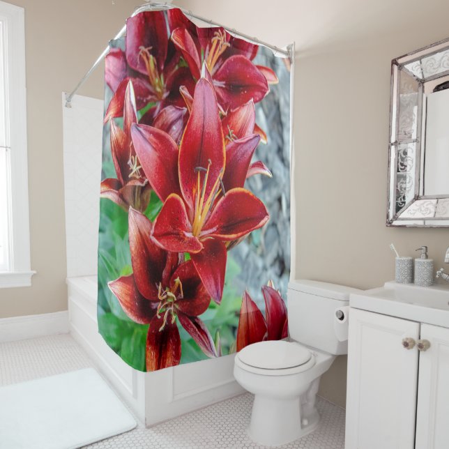 Floral Red Stargazer Lily Photography (In Situ)