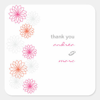 Floral Reflections Thank You Sticker