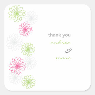 Floral Reflections Thank You Sticker