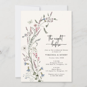 Floral Rehearsal Dinner Invitation