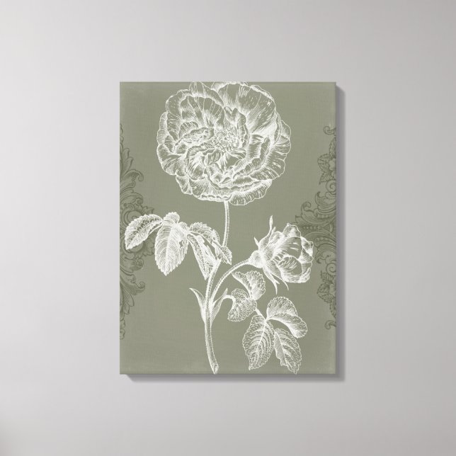 Floral Relief I Canvas Print (Front)