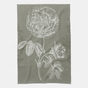Floral Relief I Kitchen Towel