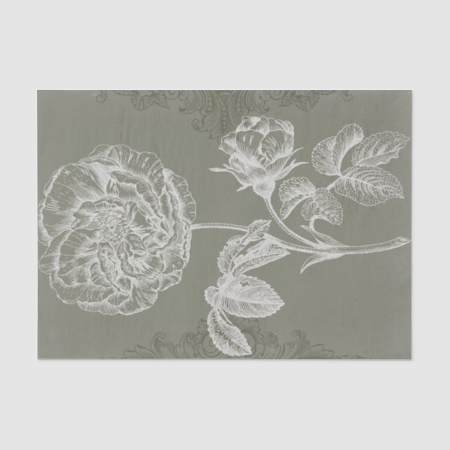 Floral Relief I Tissue Paper (Front)