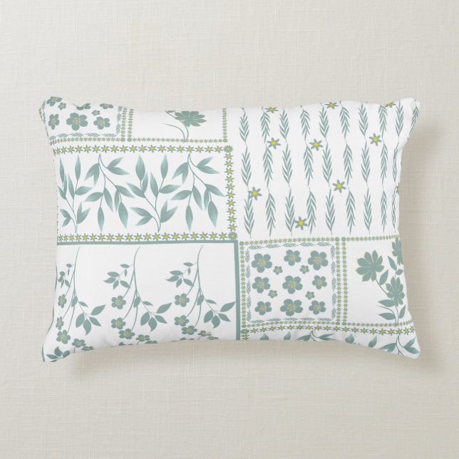 Floral  repeating seamless  pattern textured accent pillow (Front)