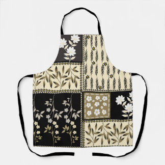 Floral repeating seamless pattern textured apron