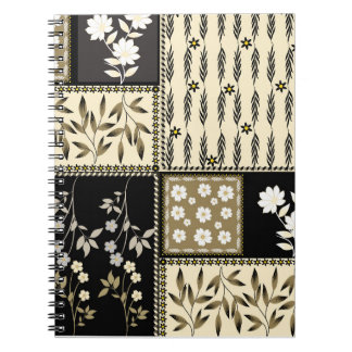 Floral repeating seamless pattern textured notebook