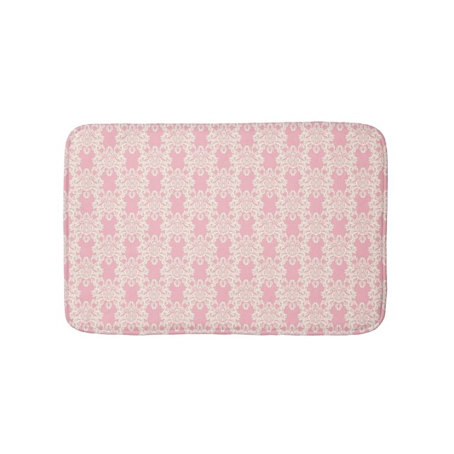 Floral retro damask bath mat (Front)