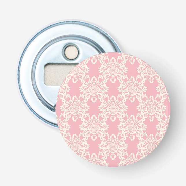 Floral retro damask bottle opener (Front)