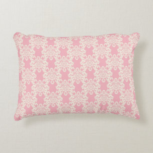 Floral retro damask decorative pillow