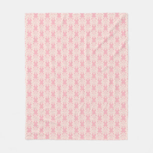 Floral retro damask fleece blanket