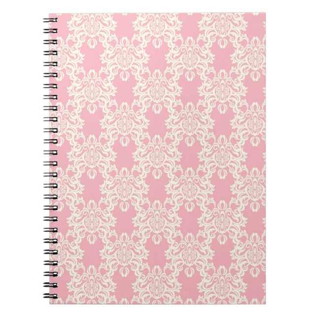 Floral retro damask notebook (Front)