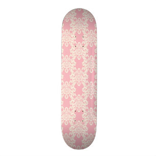 Floral retro damask skateboard