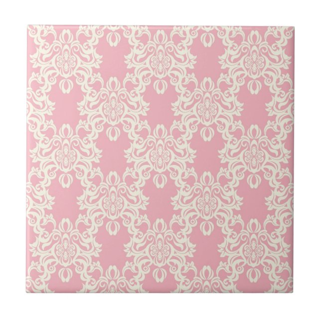 Floral retro damask tile (Front)