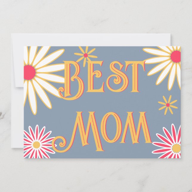 Floral Retro Mother's day Card (Front)