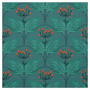 Floral retro pattern in art deco style. fabric