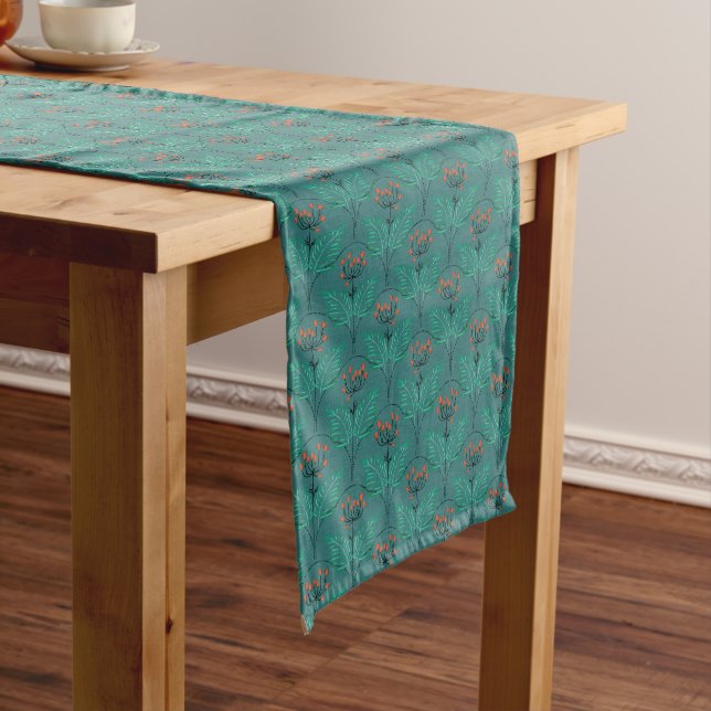 Floral retro pattern in art deco style. short table runner (In Situ)